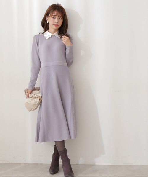 「PROPORTION BODY DRESSING」 ニットワンピース SMALL ブラック レディース_画像2