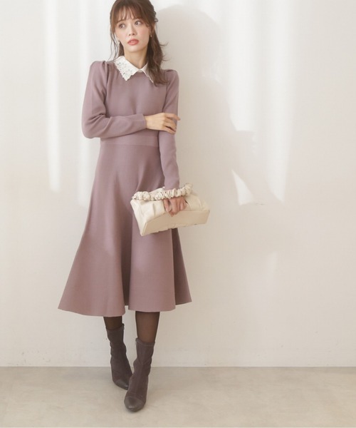 「PROPORTION BODY DRESSING」 ニットワンピース SMALL ブラック レディース_画像3