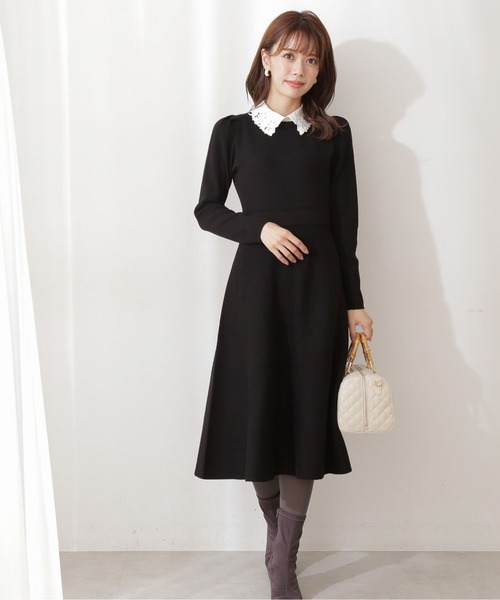 「PROPORTION BODY DRESSING」 ニットワンピース SMALL ブラック レディース_画像9