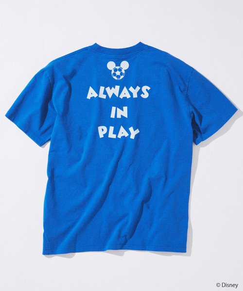 tシャツ MICKEY MOUSE / ミッキー マウス 別注 サッカー プリント Tシャツ メンズの画像