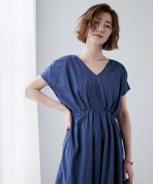 「ur's」 半袖ワンピース M グリーン レディース_画像7