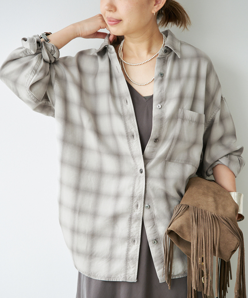 Deuxieme Classe トップス　ナチュラル　日本製 Deuxieme Classe（ドゥーズィエムクラス） ブラウス シャツ *Vintage