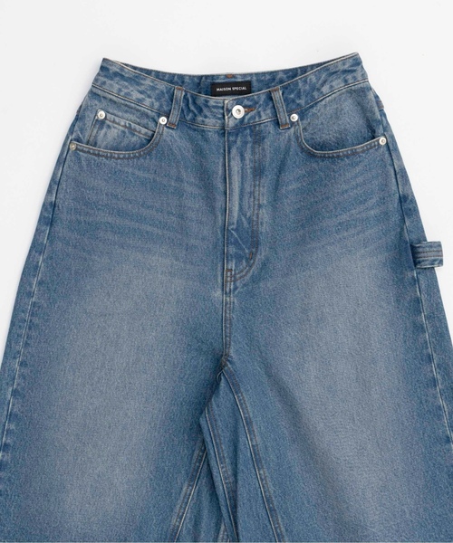 「MAISON SPECIAL」 デニムハーフパンツ 38 ブルー レディース_画像3