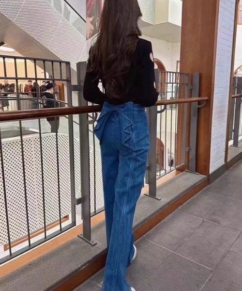 「paravion」 デニムパンツ M ブルー レディース_画像4