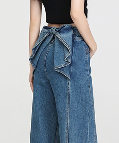「paravion」 デニムパンツ M ブルー レディース_画像6