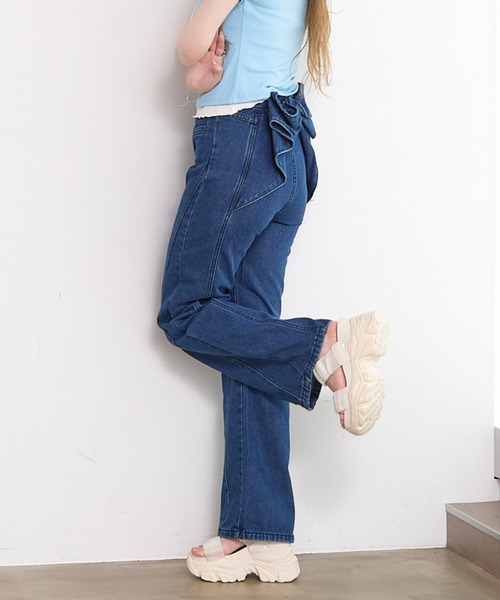 「paravion」 デニムパンツ M ブルー レディース_画像9