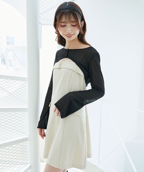 「MAJESTIC LEGON」 コンビワンピース MEDIUM ブラウン レディース_画像6