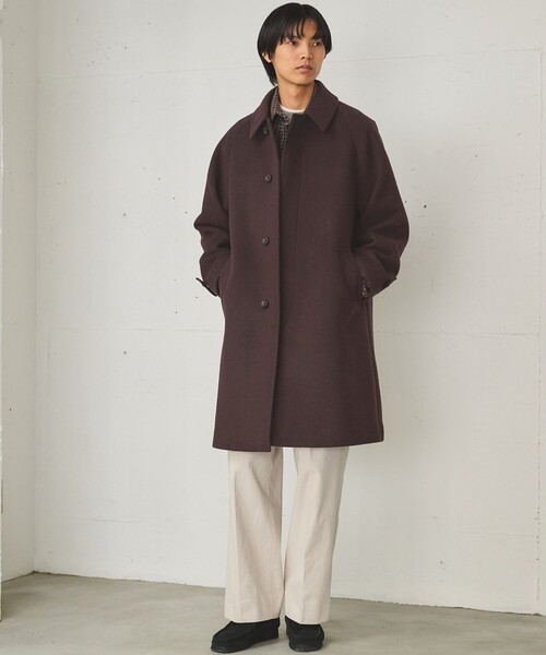 green label relaxing セントデールウール　ステンカラーコート green label relaxing（グリーンレーベルリラクシング） ステンカラー