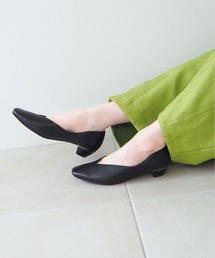enchanted パンプス 本革Vカットスクエアパンプス : ZOZOTOWN
