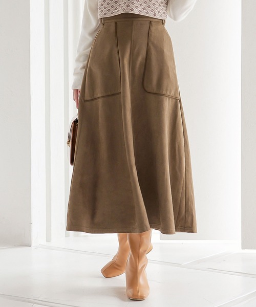 KOBE LETTUCE（神戸レタス） スカート パイピングポンチスエード