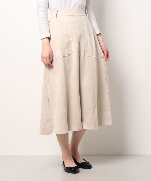 KOBE LETTUCE（神戸レタス） スカート パイピングポンチスエード