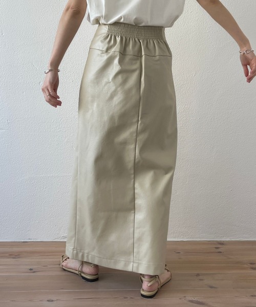 wee9s（ウィークス） スカート fake leather wrap skirt / 1年中使える