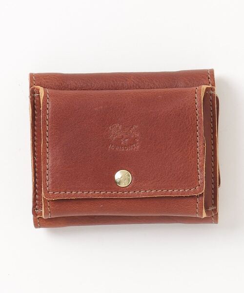 小物 IL BISONTE vintage leather wallet Men's bi-fold wallet in vintage leather color sepia – Il Bisonte