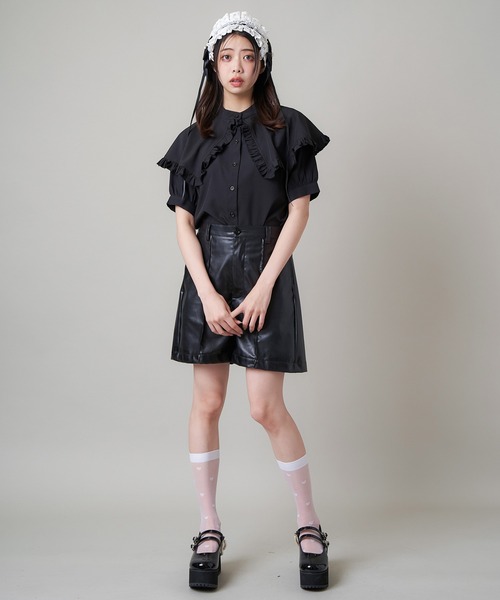 SPINNS 靴下 ハートデザイン ナイロンハイソックス レディース