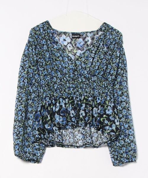 Desigual ブラウス シャツ 花柄 スイスドット レディース