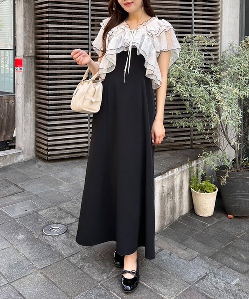 one after another NICE CLAUP ワンピース フリルブラウスセットキャミ