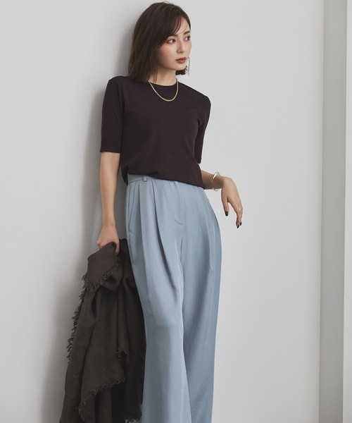 anuans（アニュアンス） パンツ ツータックリラックスツイルパンツ