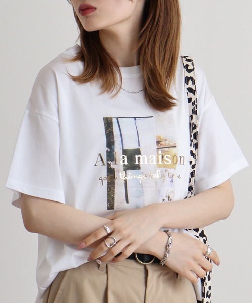 ブローディア BRODIAEA プレミアムコットンシリーズ フォトプリントTシャツ （ベージュ） ブローディア BRODIAEA プレミアムコットンシリーズ フォト