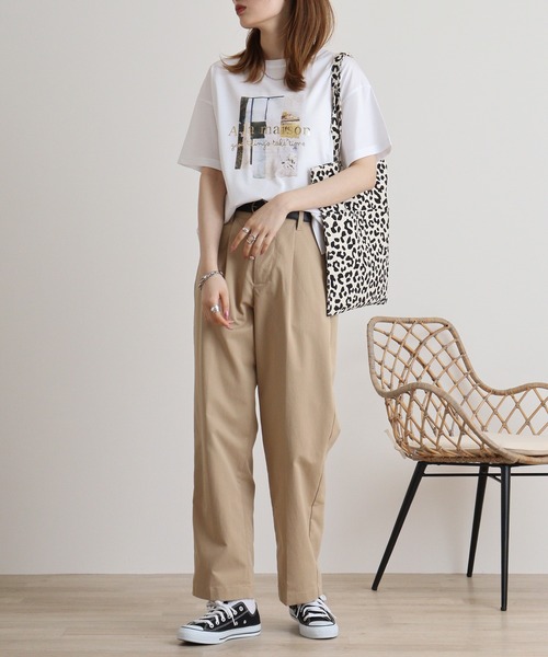 tシャツ BRODIAEA かすれプリントTシャツ レディース : ZOZOTOWN