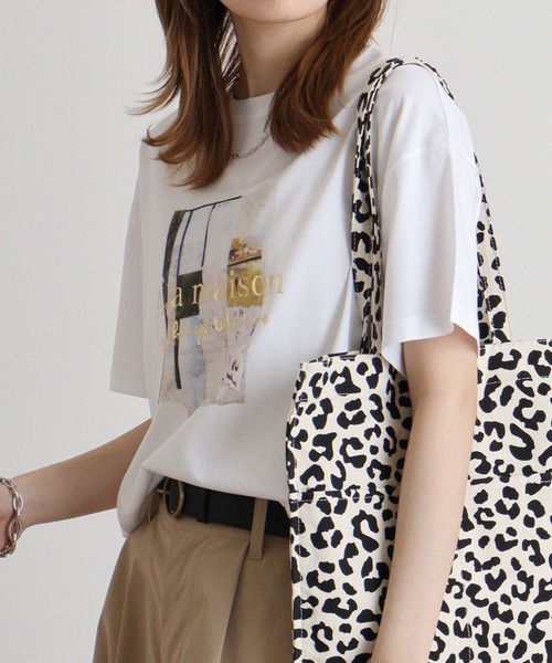 tシャツ BRODIAEA シンプルロゴＴシャツ レディース tシャツ BRODIAEA フラワー線画プリント 極サラTシャツ