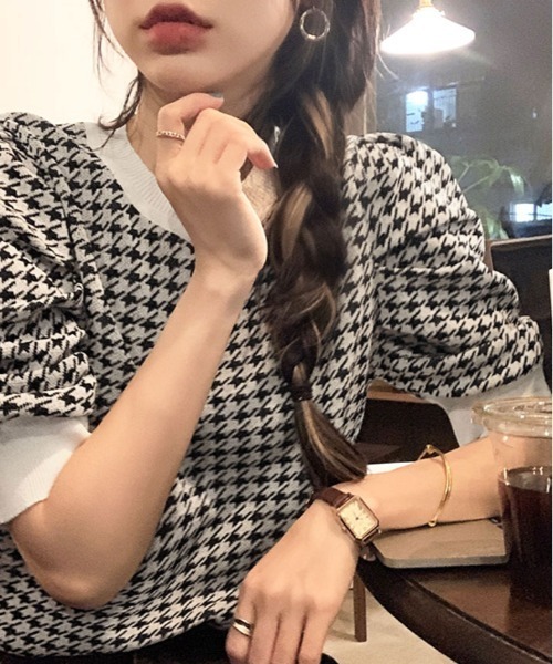 ニット セーター 千鳥柄 サマー トップス レディース : ZOZOTOWN Yahoo