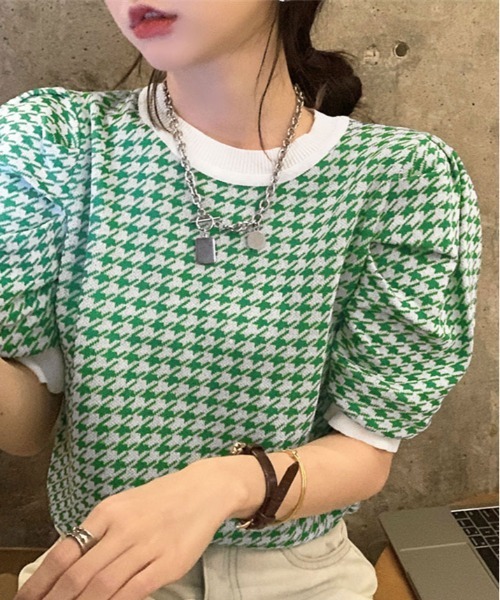 ニット セーター 千鳥柄 サマー トップス レディース : ZOZOTOWN
