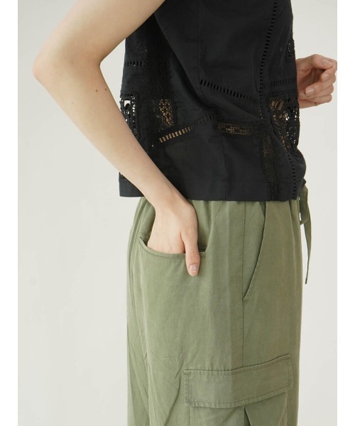 FIKA. カーゴパンツ Linen easy cargo pants レディース