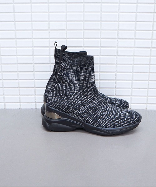 enchanted ブーツ 「SNEEKE」メタルアクセントニットスニーカー