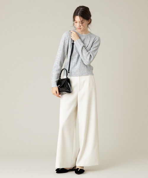 超美品✨ 23AW　ルルウィルビー ラメツイード ニット　セーター　アイボリー 超美品✨ 23AW ルルウィルビー ラメツイード ニット セーター