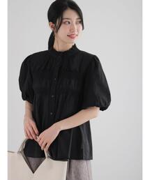 ブラウス シャツ シャーリングネックフリルブラウス レディース NATURAL BEAUTY BASIC ブラウス シャツ シャーリングフリル