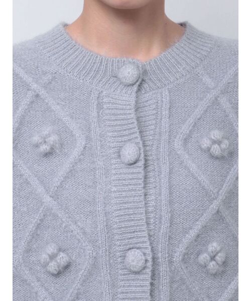 merry jenny（メリージェニー） カーディガン ぽこぽこお花ニット