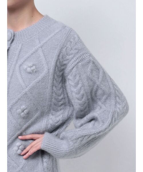 merry jenny（メリージェニー） カーディガン ぽこぽこお花ニット