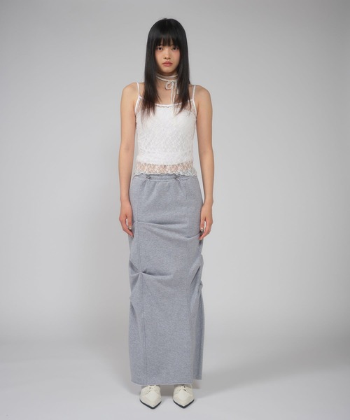アクレントスカート ACLENT スカート アシンメトリーチェックロングスカート
