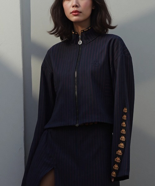 Kappa ストライプ長袖ジャージ Kappa（カッパ） ジャージ ピンストライプトラックジャケット