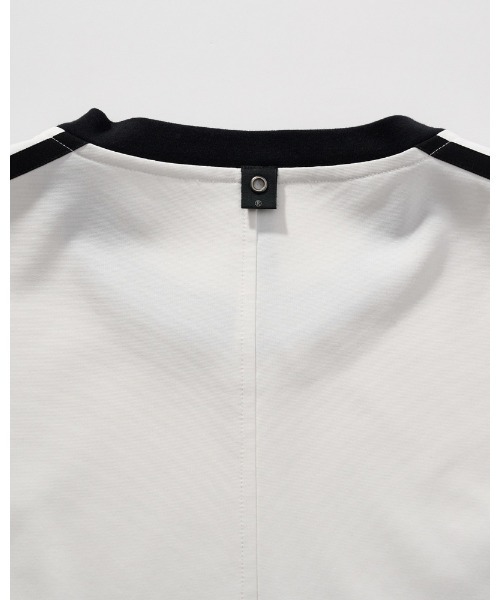 OAO BUENOS RINGER TEE サッカーシャツ ホワイト/ネイビー SS】MEN COOLMAXニットサッカー 長袖シャツ ホワイト 071442003