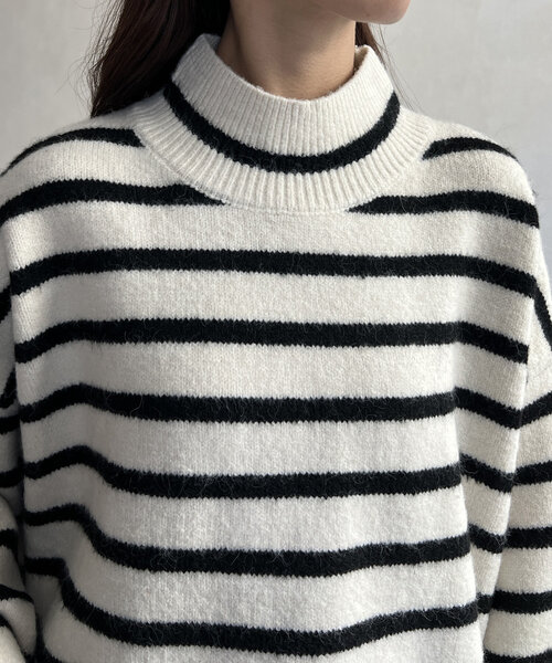 ◆ ワイズ ハイネック ニット アシメントリー ホワイト ブラック 白 黒 M 楽天市場】切替デザインラフニット メンズ 切替ニット 切り替えニット