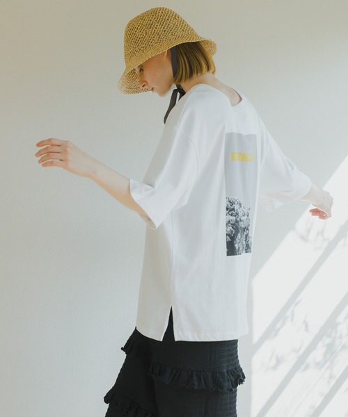 tシャツ 「WHYTO. / ホワイト」 2WAY PRINT TEE MOMENT レディース WHYTO tシャツ 「WHYTO. / ホワイト」 2WAY PRINT TEE MOMENT