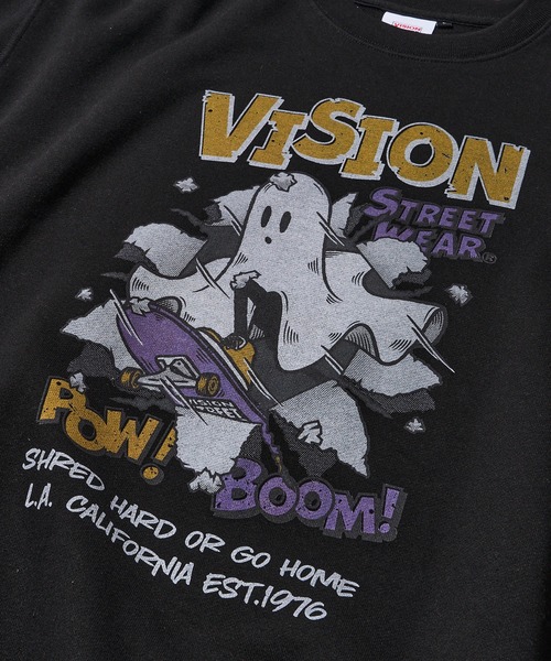 トレーナー スウェット 「VISION STREET WEAR」オリジナルグラフィック ゴーストイラストスウェットトレーナー レディース メンズ セール】【VISION STREET WEAR】オリジナルグラフィック
