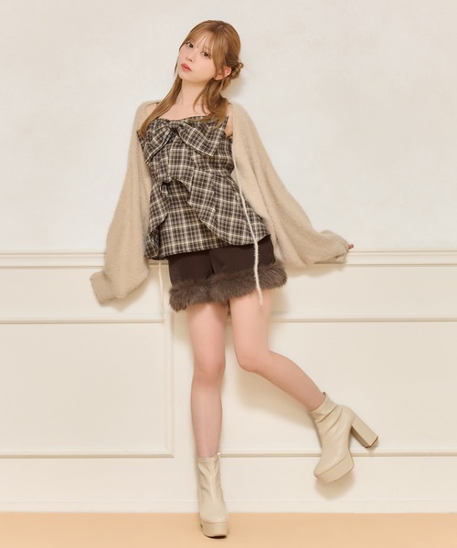 apres jour（アプレジュール） パンツ フェイクファー付きショート