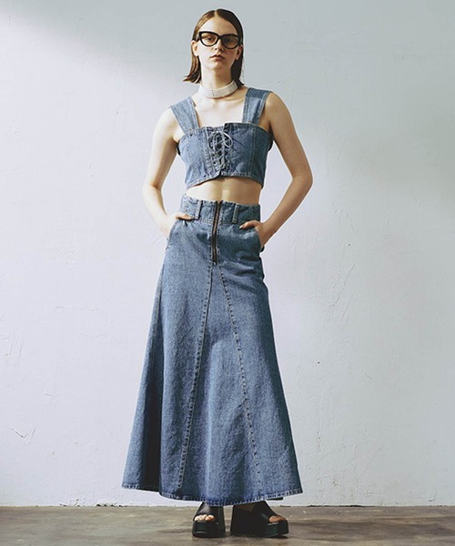 SOMETHING デニムスカート 「GISELe 4月号掲載」atelier MERMAID