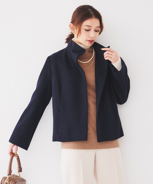 UNTITLED（アンタイトル） コート アウター スタンドカラーショート