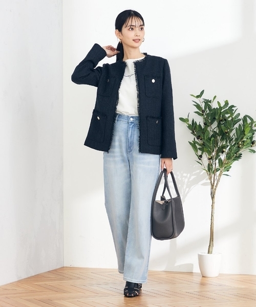 a.v.v（アー・ヴェ・ヴェ） ジャケット ノーカラージャケット ツイード