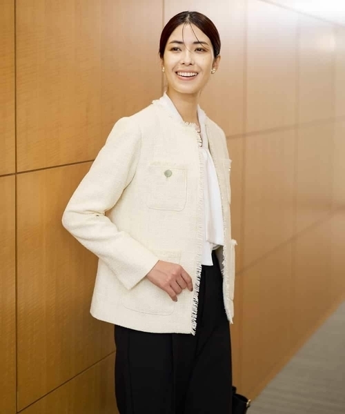 a.v.v（アー・ヴェ・ヴェ） ジャケット ノーカラージャケット ツイード