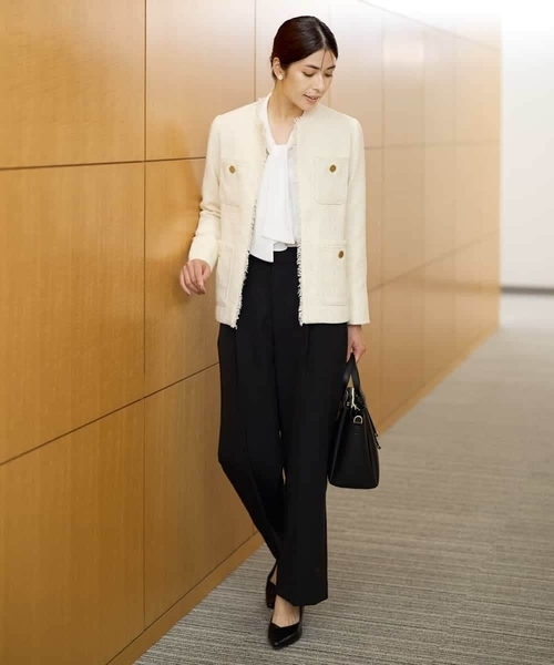 a.v.v（アー・ヴェ・ヴェ） ジャケット ノーカラージャケット ツイード