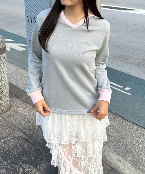 トレーナー スウェット ユニフォームデザインプルオーバー レディース | sedacle girl | 03