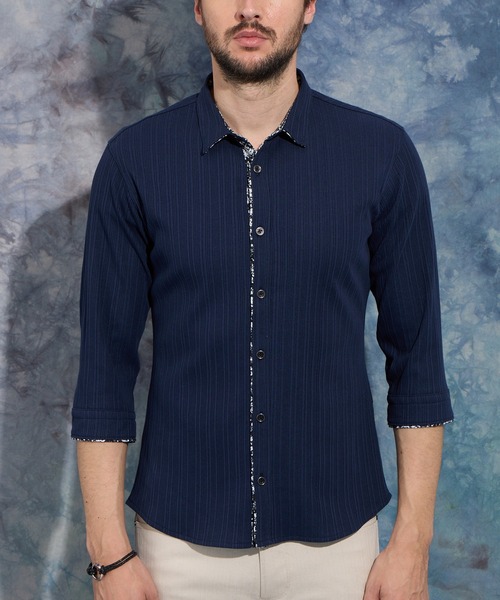 HIDEAWAYS NICOLE（ハイダウェイ ニコル） シャツ ランダムテレコ7分