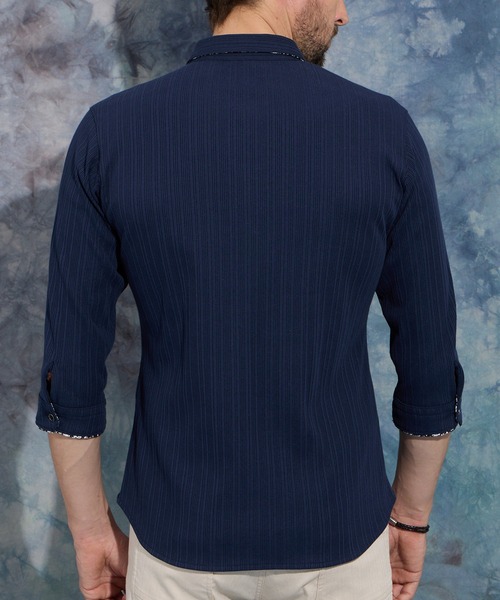 HIDEAWAYS NICOLE（ハイダウェイ ニコル） シャツ ランダムテレコ7分