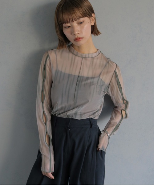 cheriella tシャツ 「cheriella」前後2WAYウェーブホールマーブル