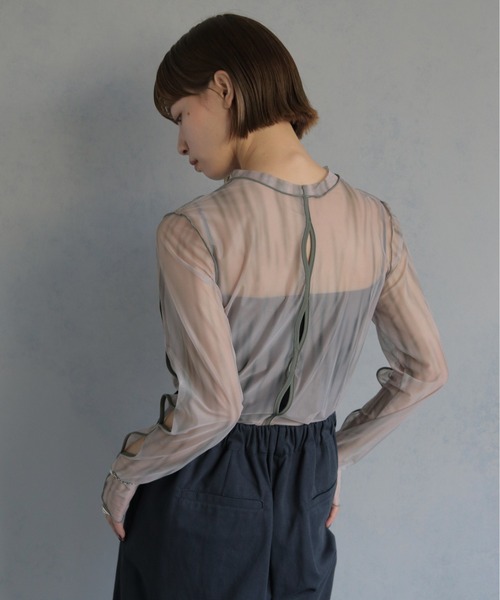 cheriella tシャツ 「cheriella」前後2WAYウェーブホールマーブル