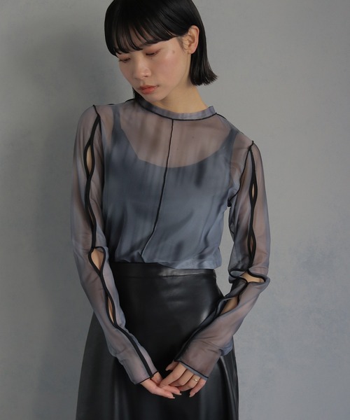 cheriella tシャツ 「cheriella」前後2WAYウェーブホールマーブル